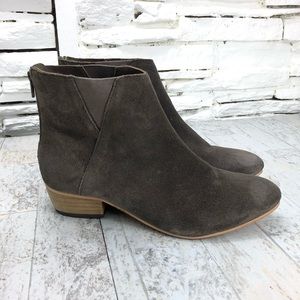 Rebels Taupe Ankle Bootie Stretchy Pull On Suede